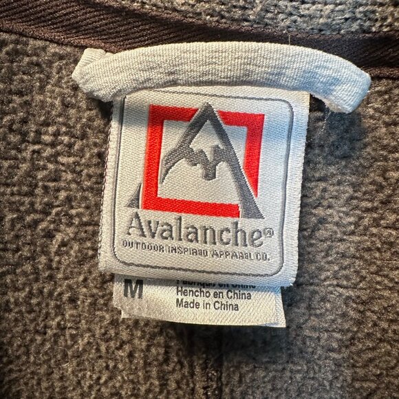 Avalanche Mens Olive Green Zip Pocket & Closure Fleece Jacket Size M - Picture 9 of 13